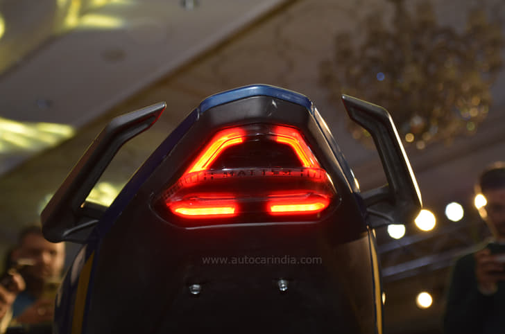 Split grab rails on the Matter electric bike.